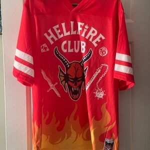 NEW Stranger Things HELLFIRE CLUB 86 Red JERSEY Netflix Adult Size Large